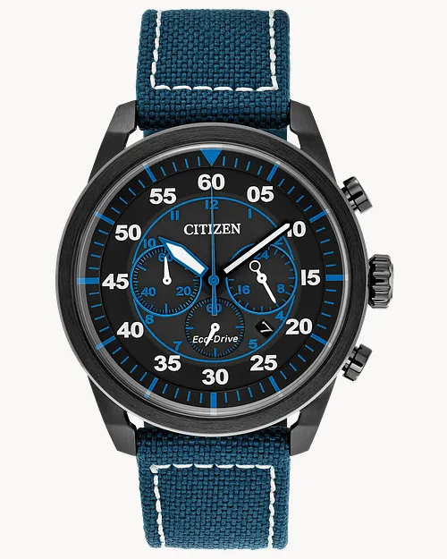 Avion Black Dial Nylon Strap CA4215-39E | CITIZEN Avion Black Dial Nylon Strap CA4215-39E | CITIZEN