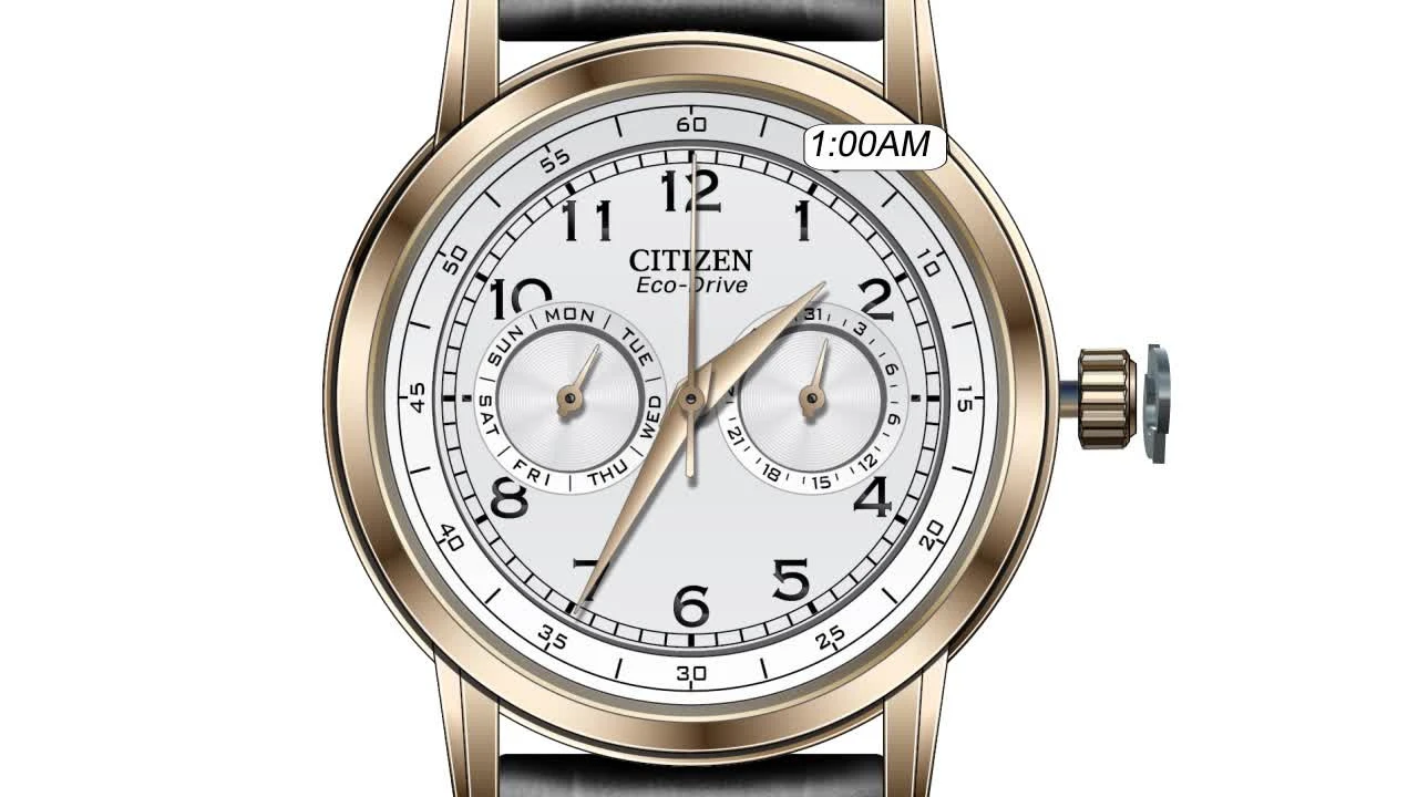 Corso White Dial Leather Strap AO9003-16A | CITIZEN
