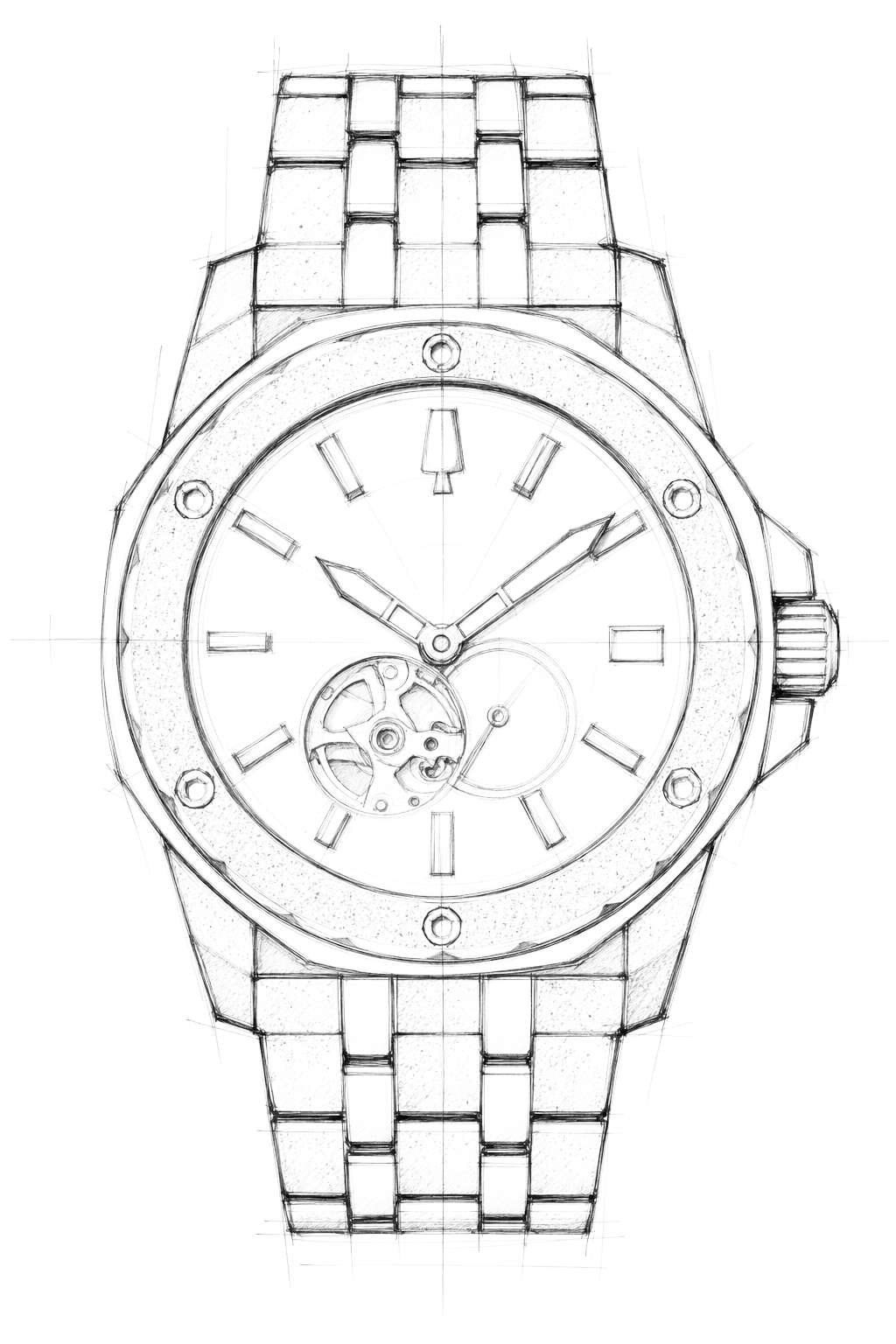 Watch technical diagram