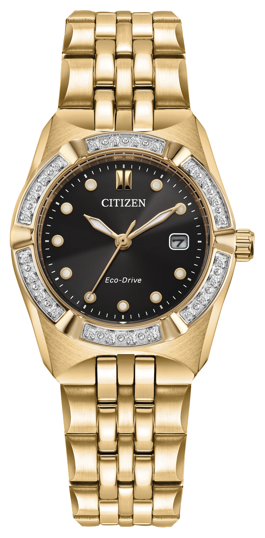 au maison Corso Diamond Black Dial Stainless Steel Bracelet EW2712-55E