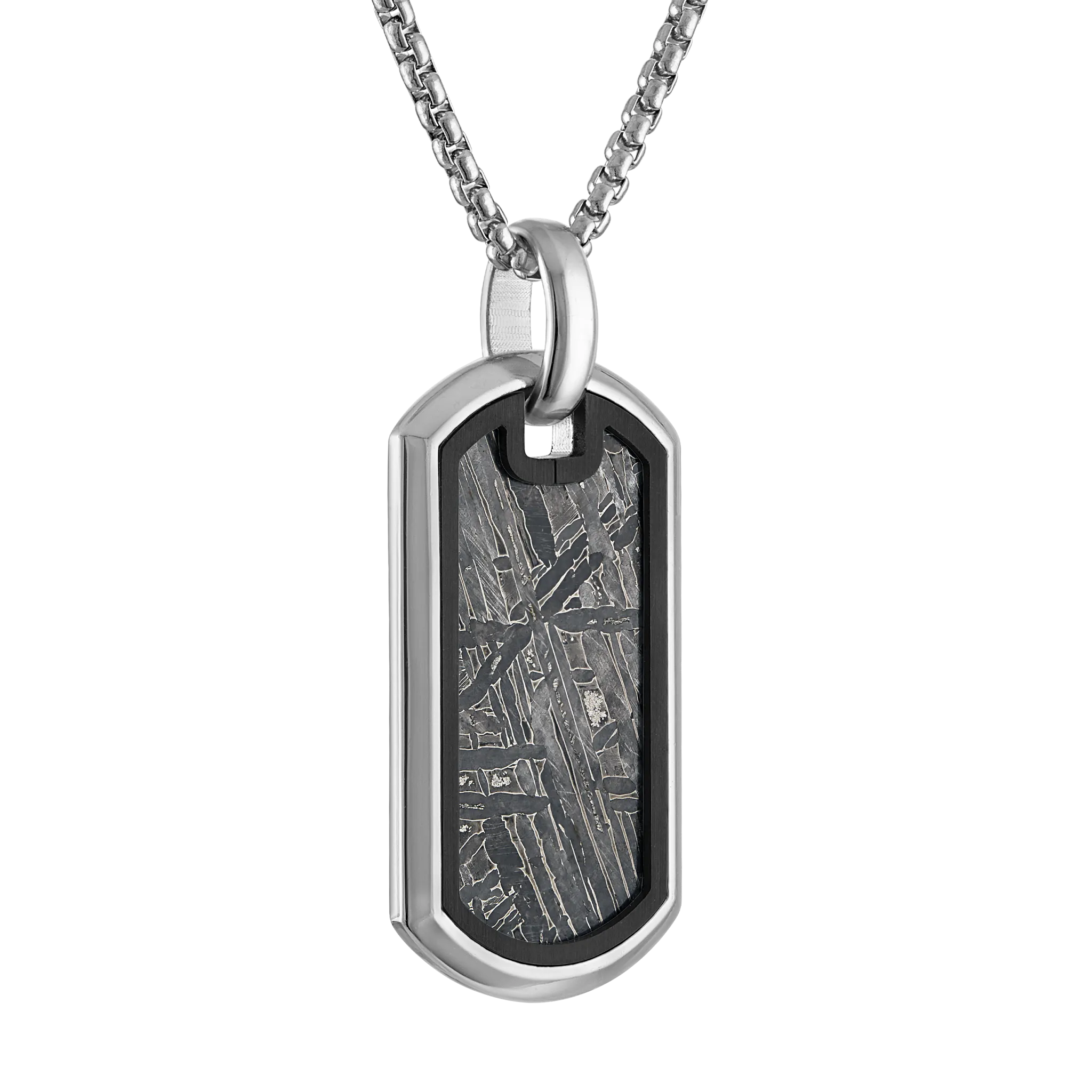 Icon Pendant Stainless Steel with Meteorite - view 3