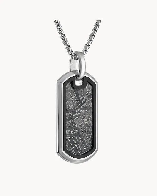 Icon Pendant Stainless Steel with Meteorite image number 1
