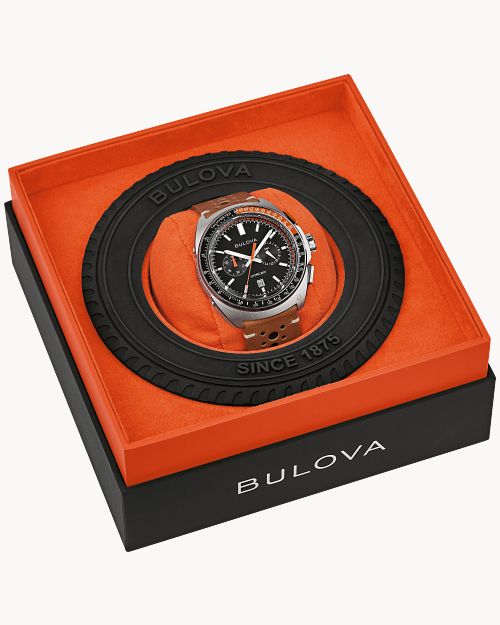 Black Dial Leather Strap Racer Chronograph 98B427 | Bulova