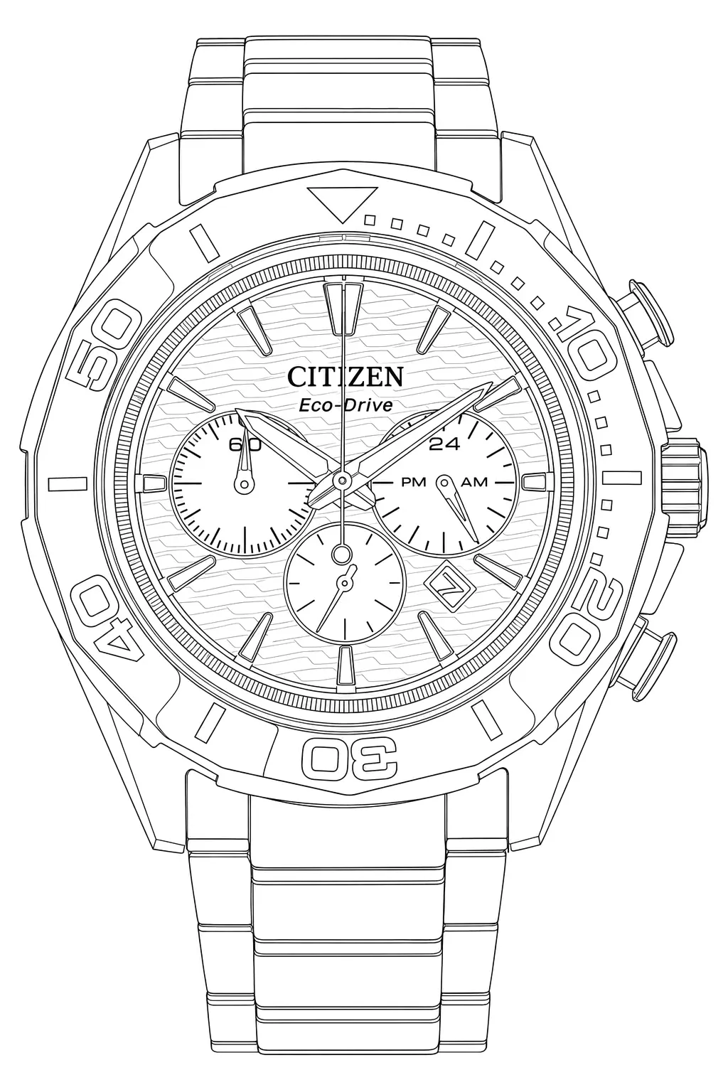 Watch technical diagram