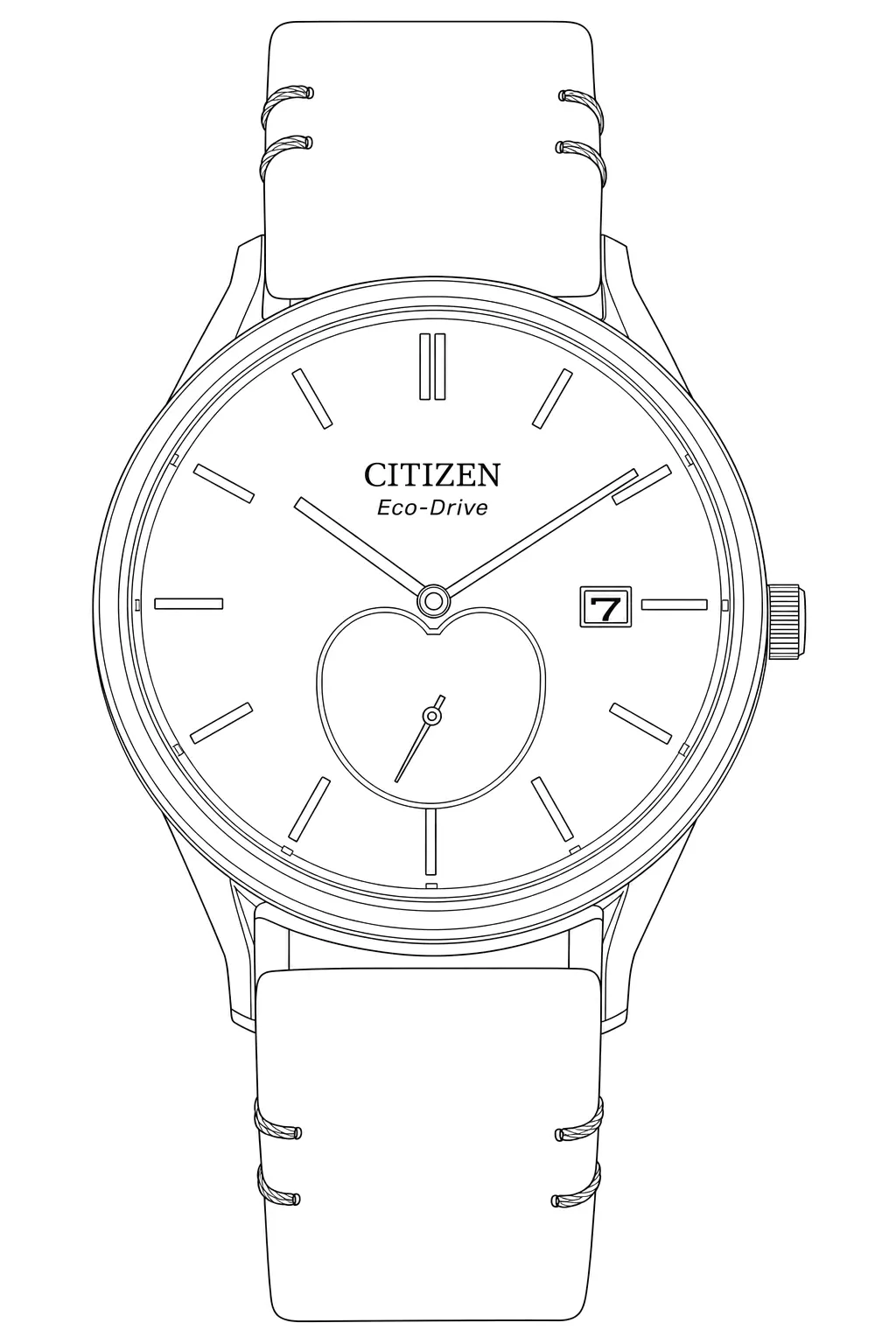 Watch technical diagram