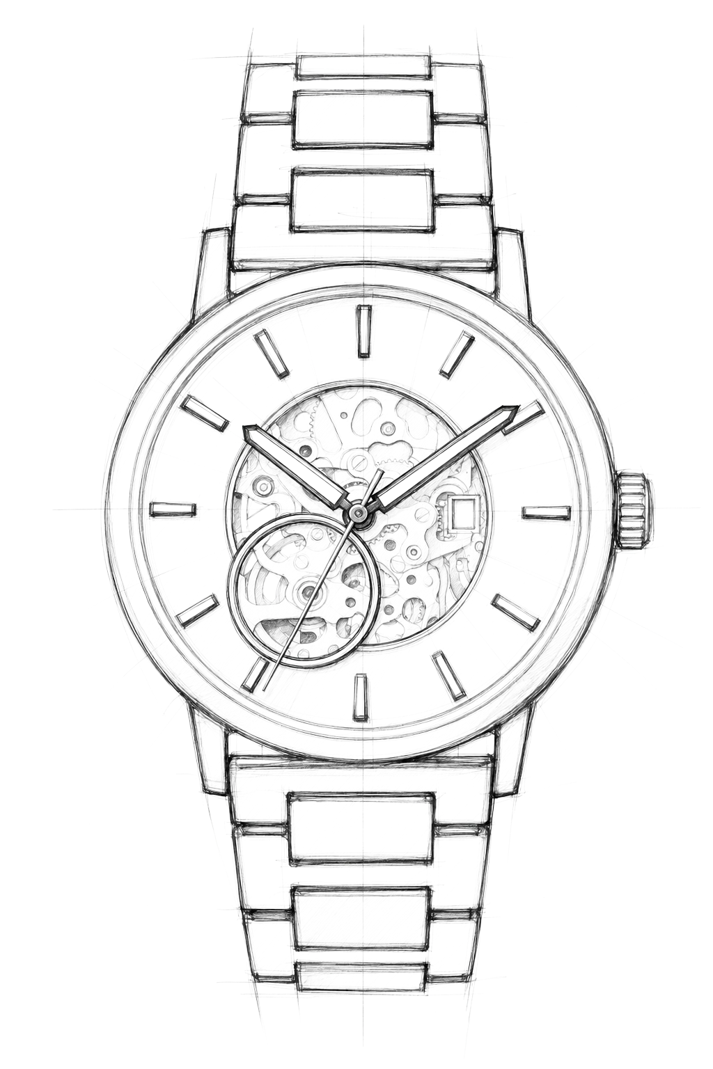 Watch technical diagram