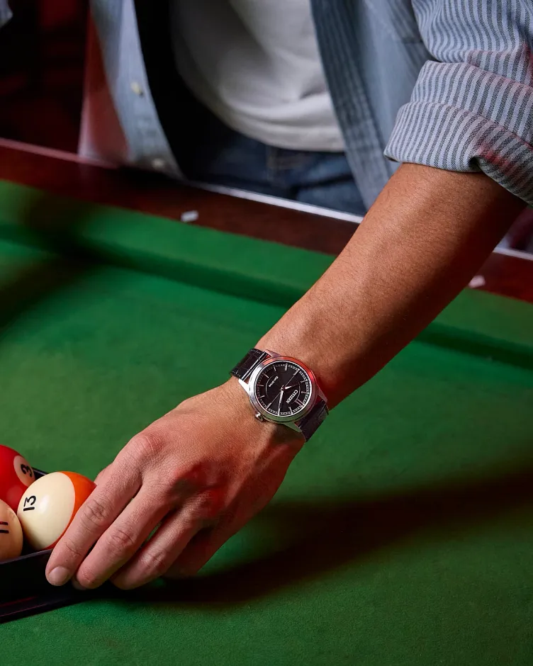 Rolan Black Dial Leather Strap AW2110-06E | CITIZEN Rolan Black Dial Leather Strap AW2110-06E | CITIZEN