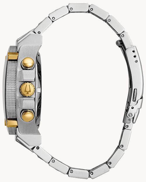 Bulova men's 47mm precisionist 2025 stainless steel chronograph watch