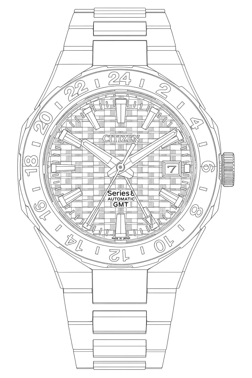 Watch technical diagram