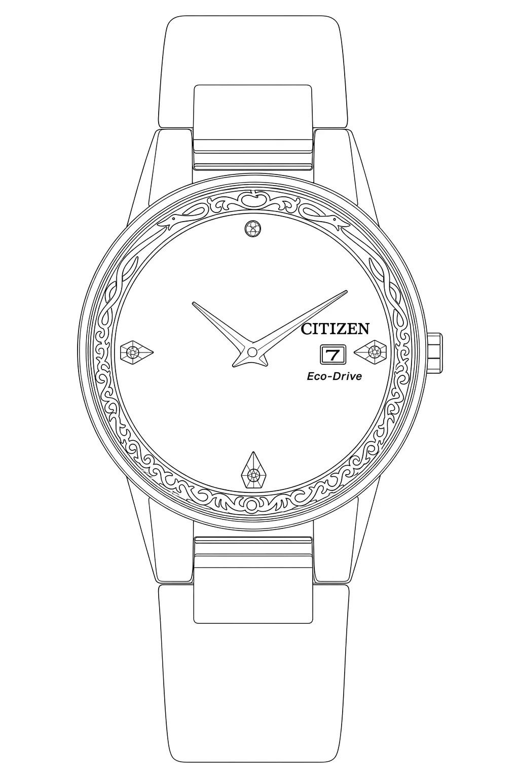 Watch technical diagram