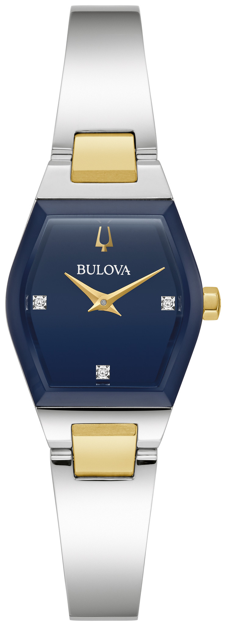 Bulova Modern Gemini Mens Diamond Accent Black Stainless Steel Bracelet  Watch 98d177 | Hamilton Place