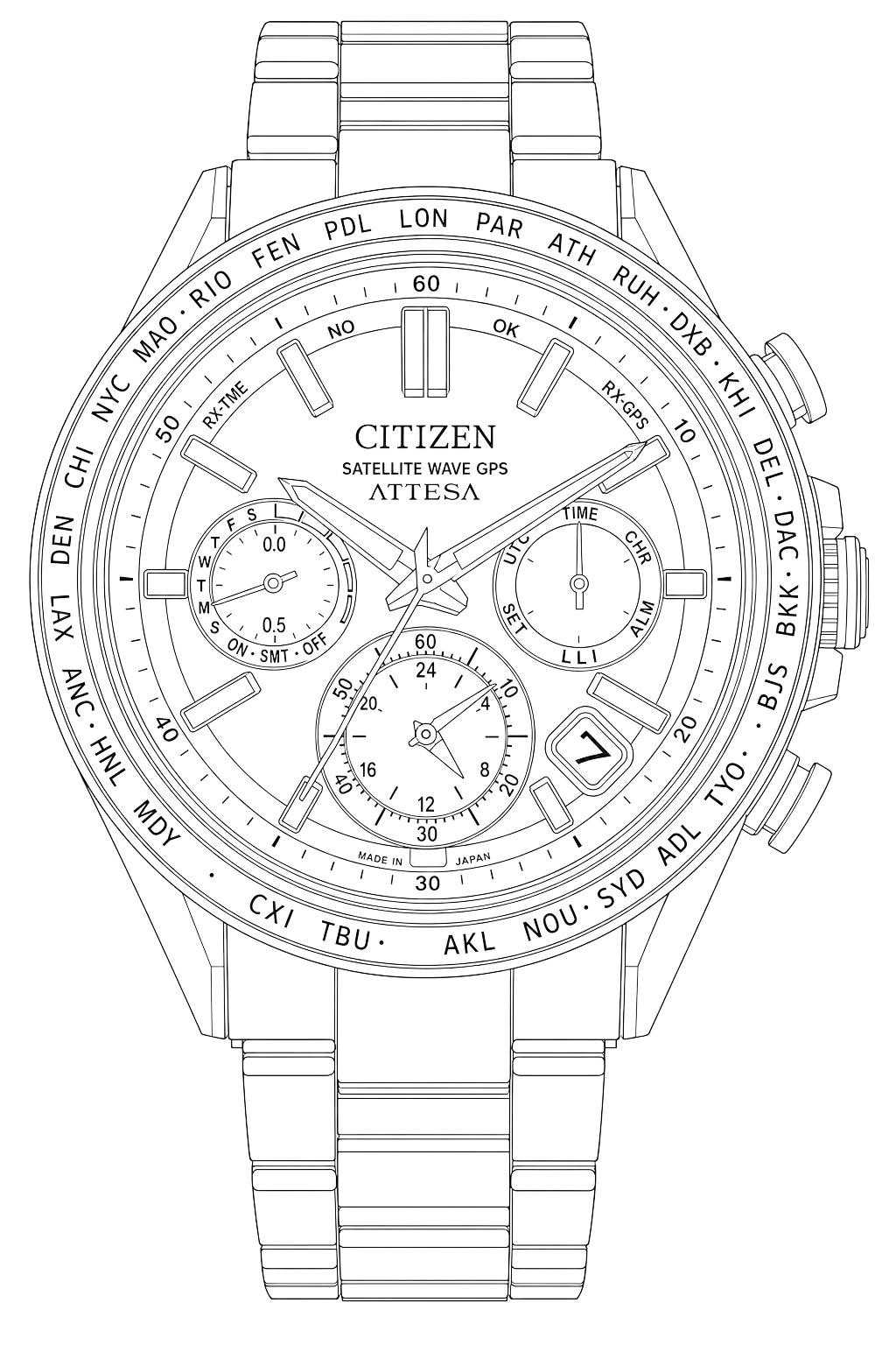 Watch technical diagram