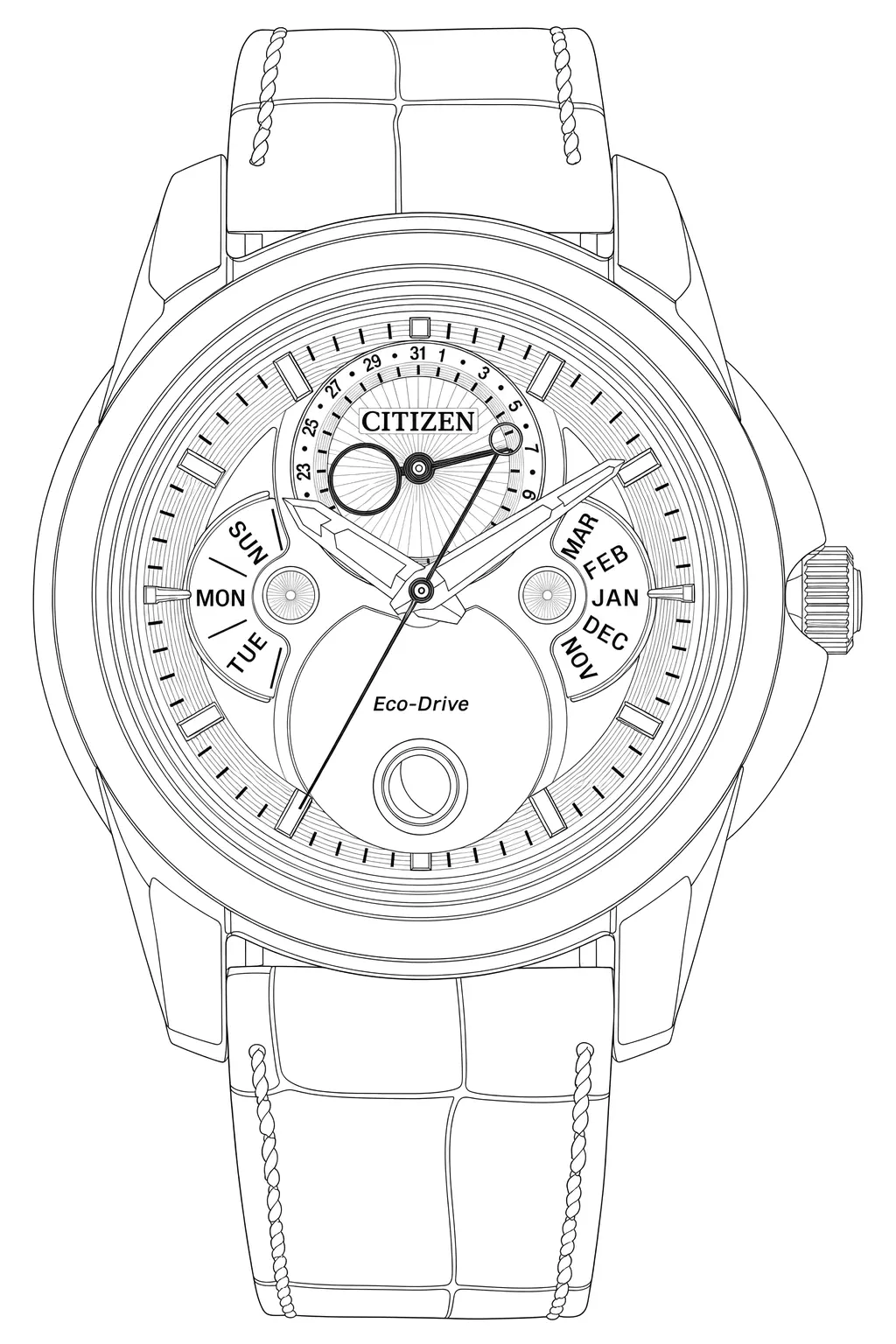 Watch technical diagram