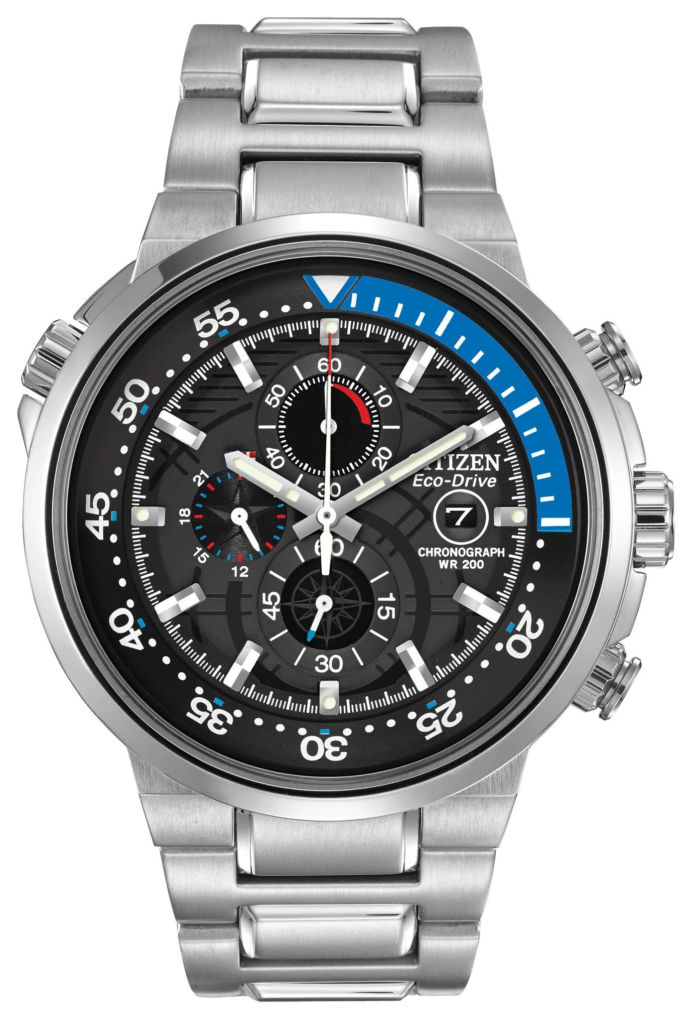 Endeavor Black Dial Stainless Steel Bracelet CA0440-51E | CITIZEN