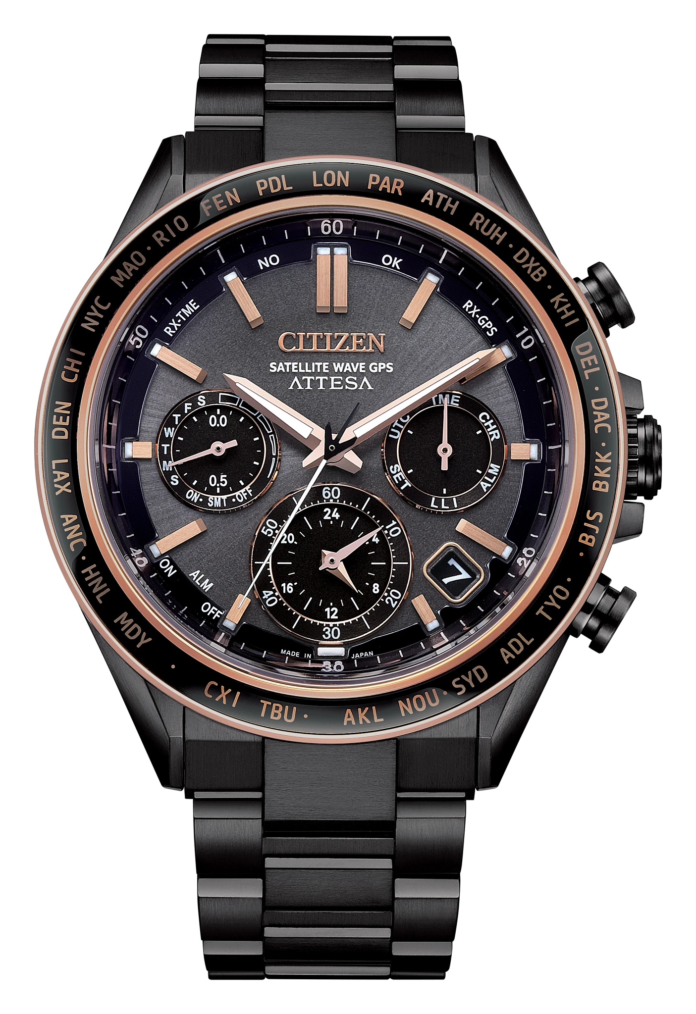 au maison ATTESA Brown Dial Super Titanium with DLC Coating Bracelet CC4074-61W
