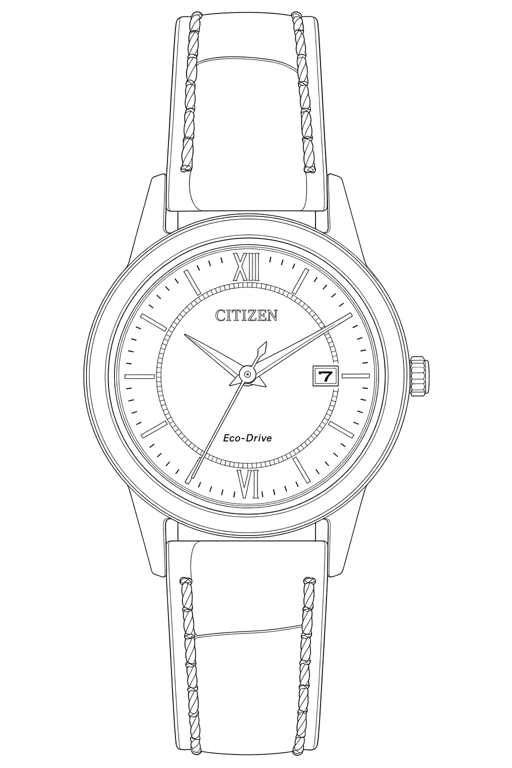 Watch technical diagram