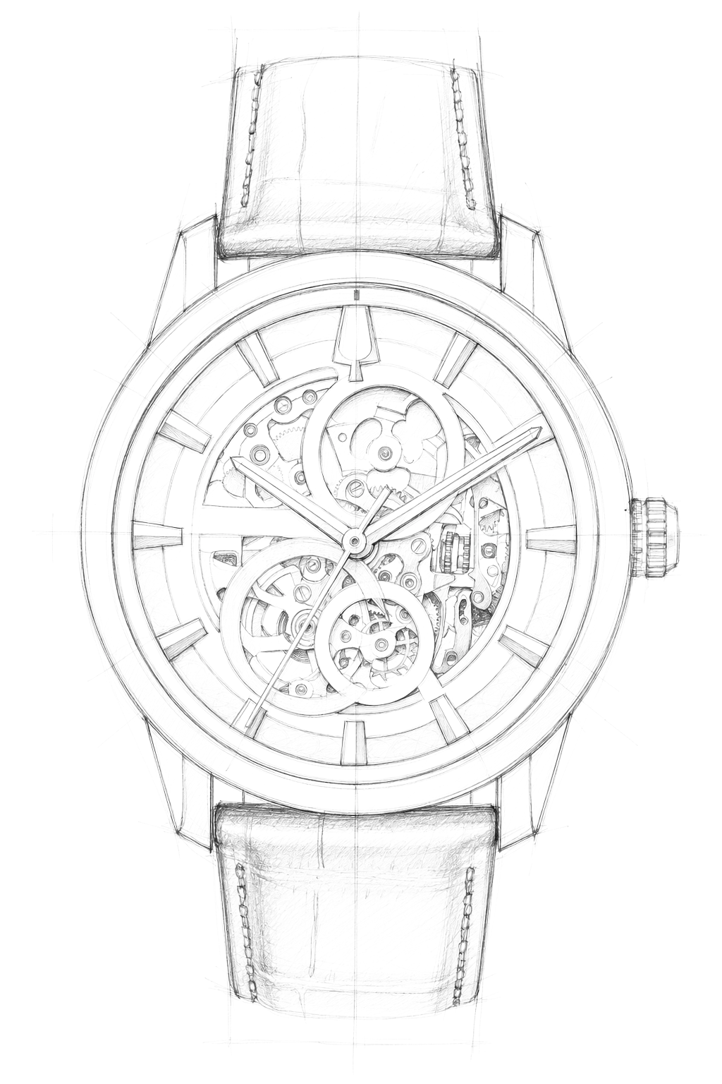 Watch technical diagram