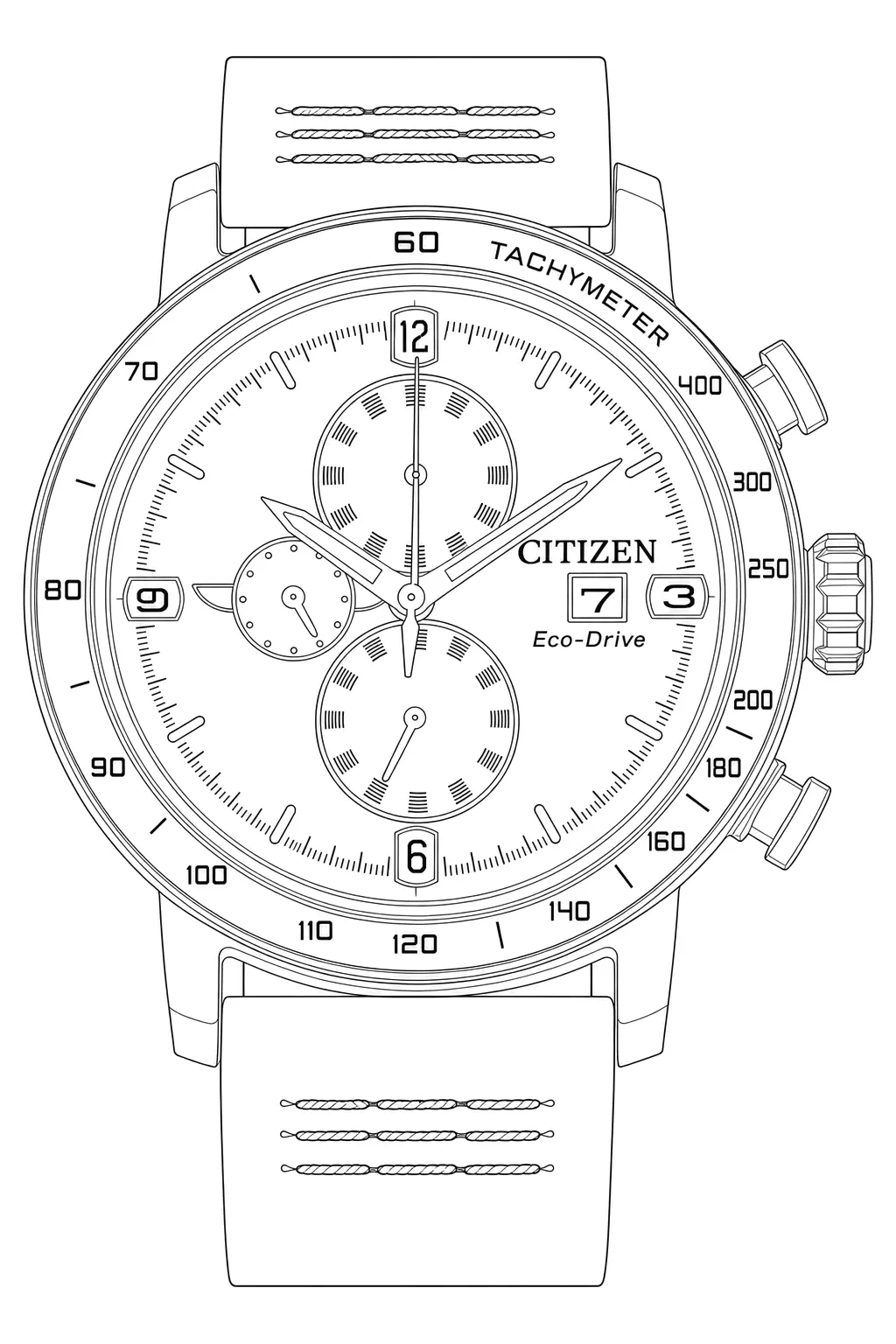 Watch technical diagram