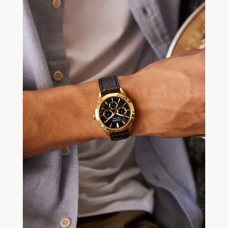 Rolan Black Dial Leather Strap BU2112-06E | CITIZEN Rolan Black Dial Leather Strap BU2112-06E | CITIZEN