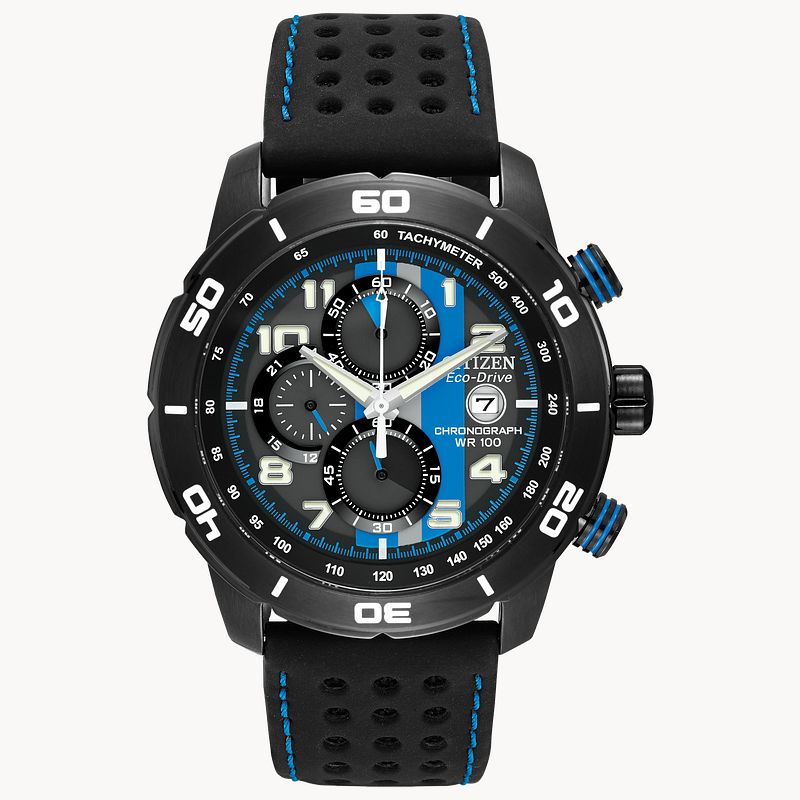 Primo Black Dial Polyurethane Coated Leather Strap CA0467 03E CITIZEN