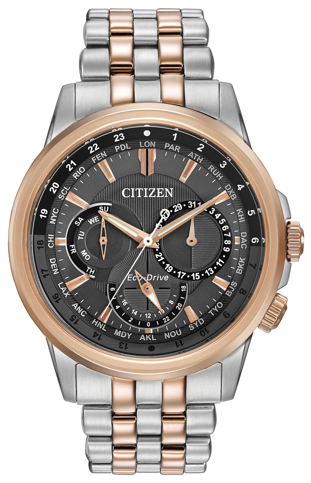 Calendrier Gray Dial Stainless Steel Bracelet BU2026-57H | CITIZEN