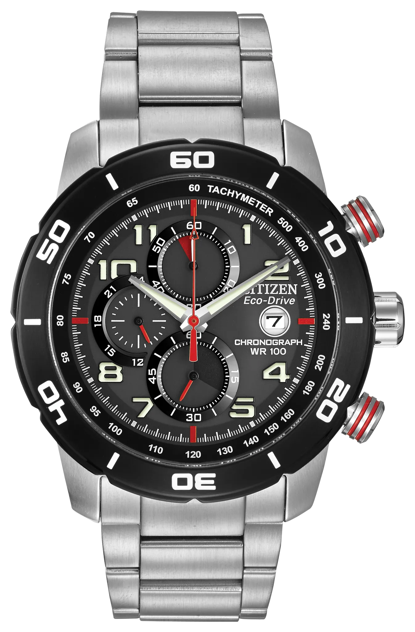 Primo Black Dial Stainless Steel Bracelet CA0468-51E | CITIZEN