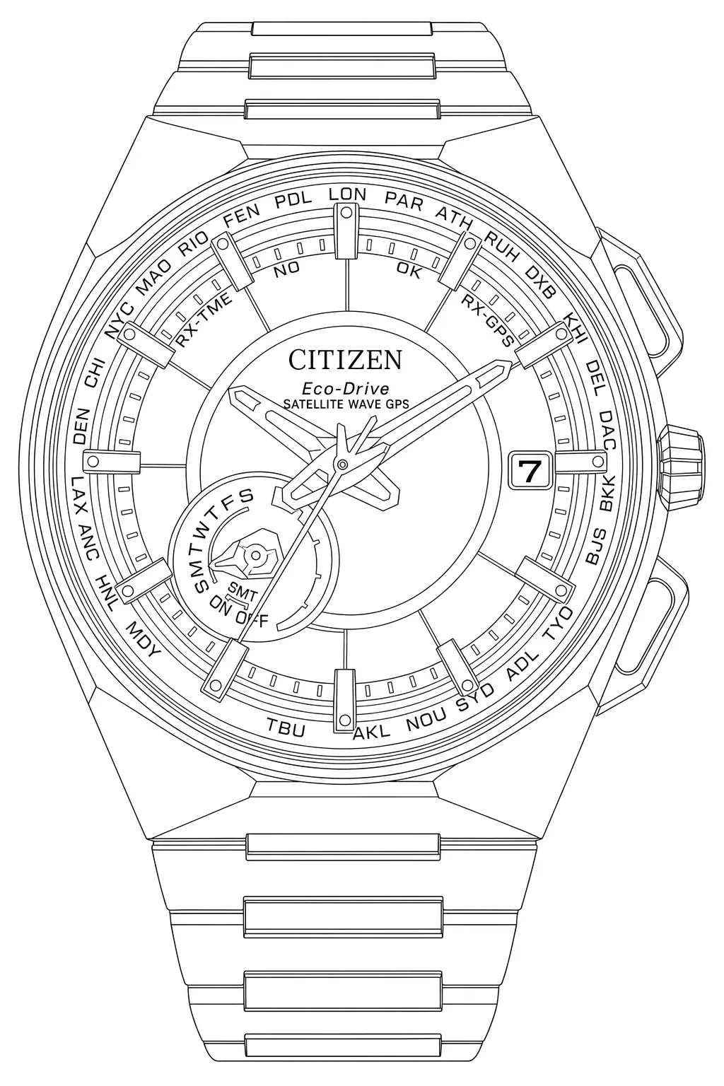 Watch technical diagram