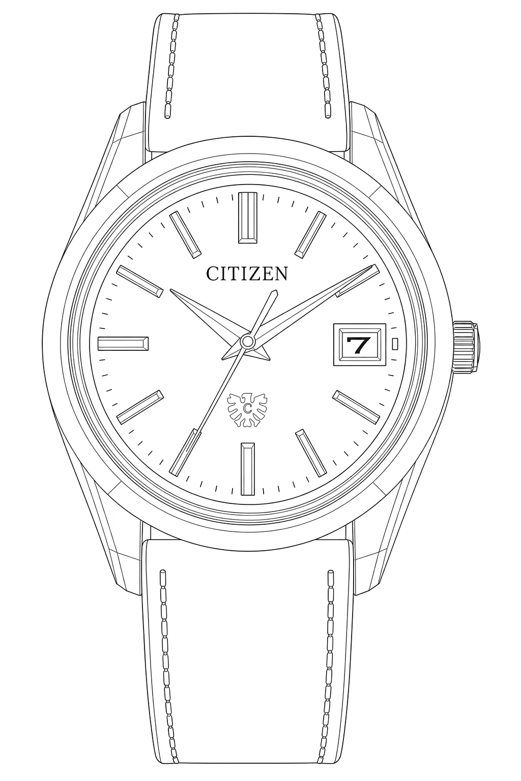 Watch technical diagram
