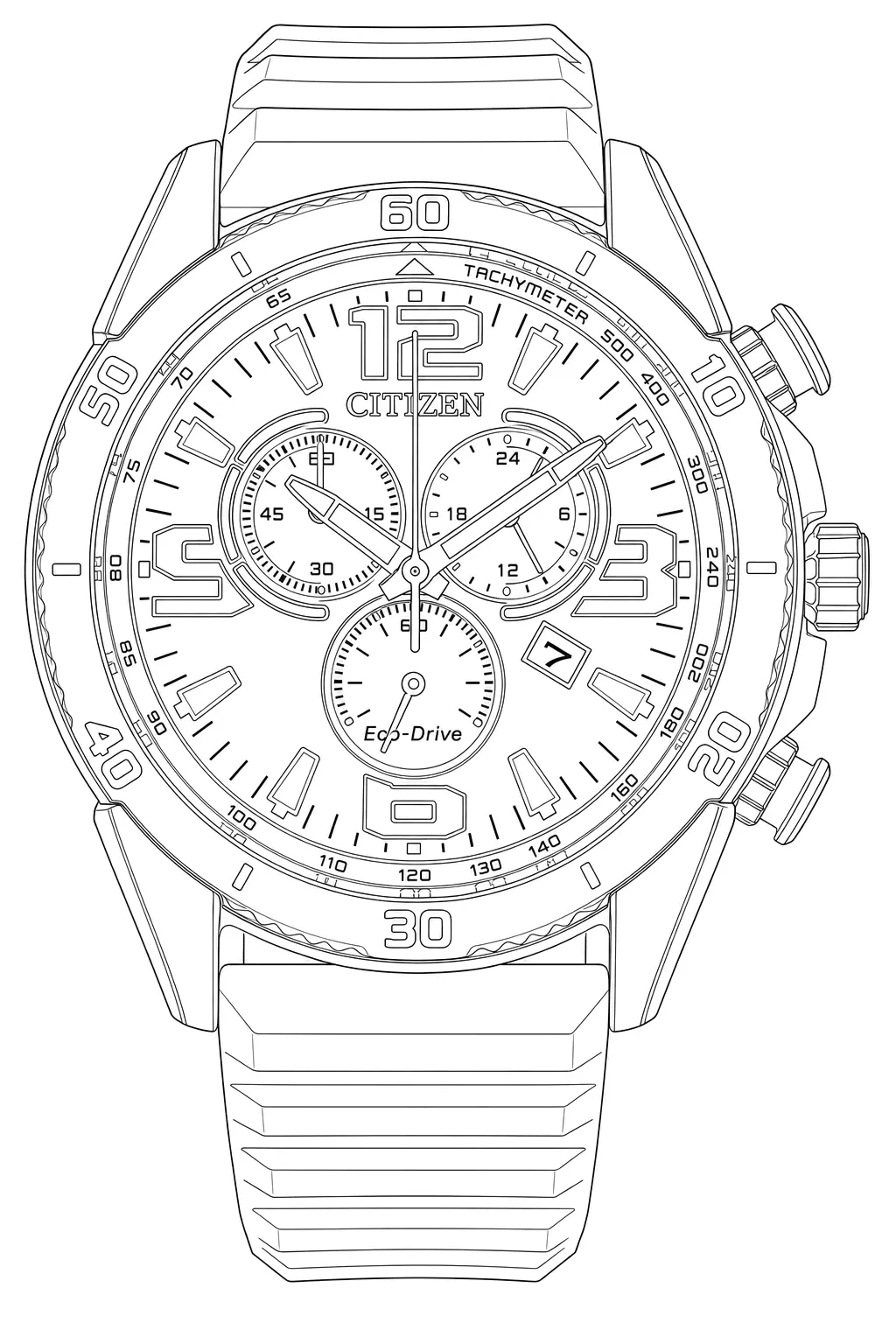 Watch technical diagram