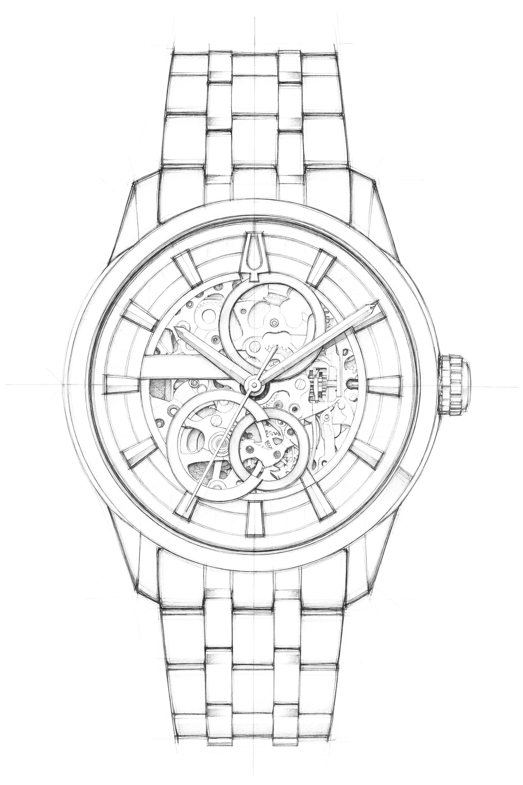 Watch technical diagram