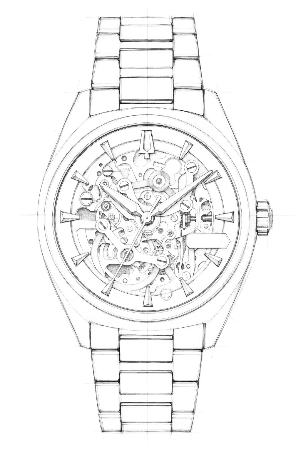 Watch technical diagram