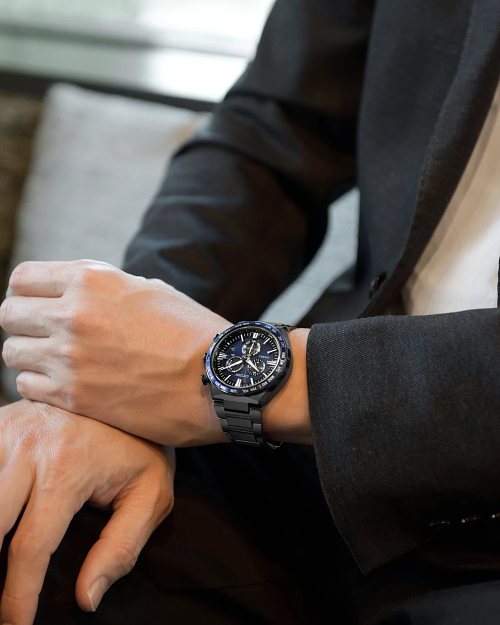 ATTESA Blue Dial Super Titanium with DLC Coating Bracelet ATTESA Blue Dial Super Titanium with DLC Coating Bracelet