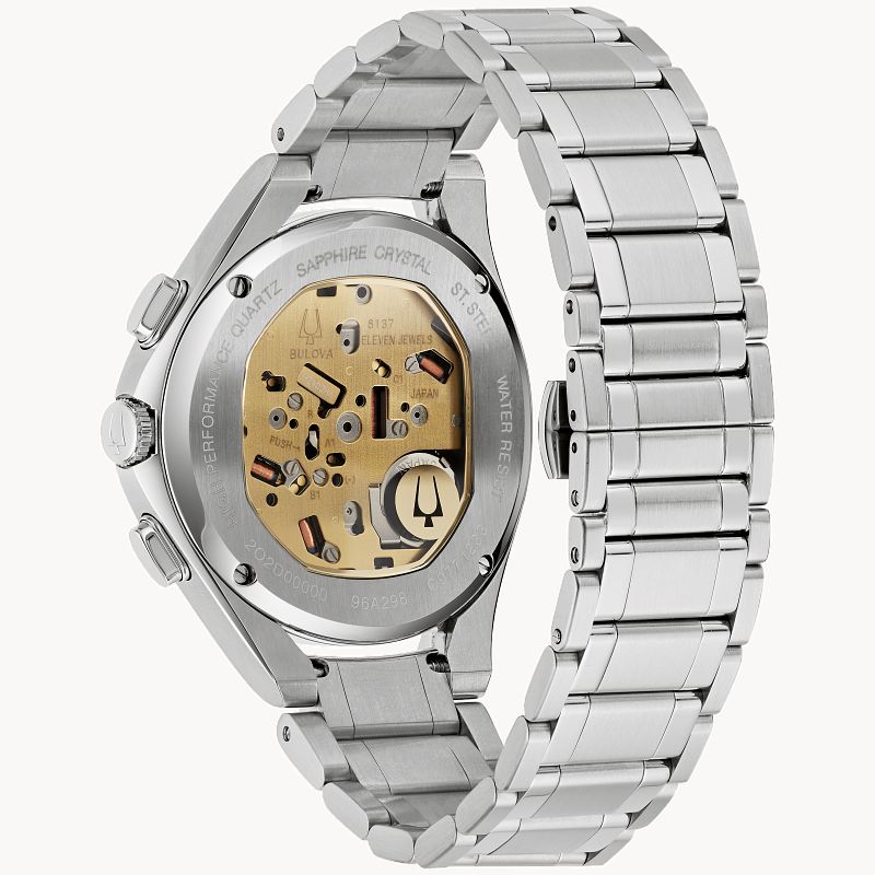 Gray Dial Stainless Steel Bracelet CURV 96A298 Bulova