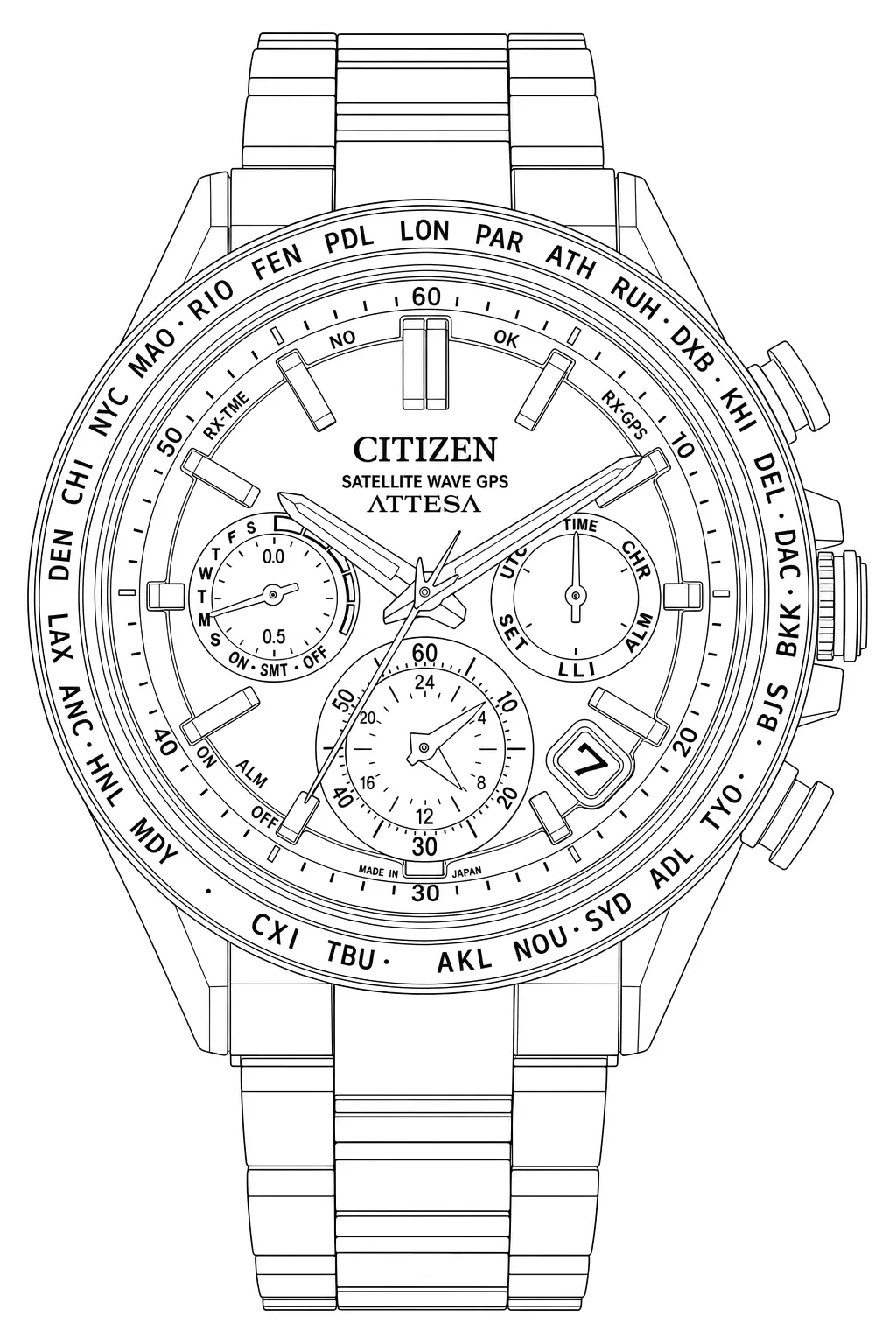 Watch technical diagram