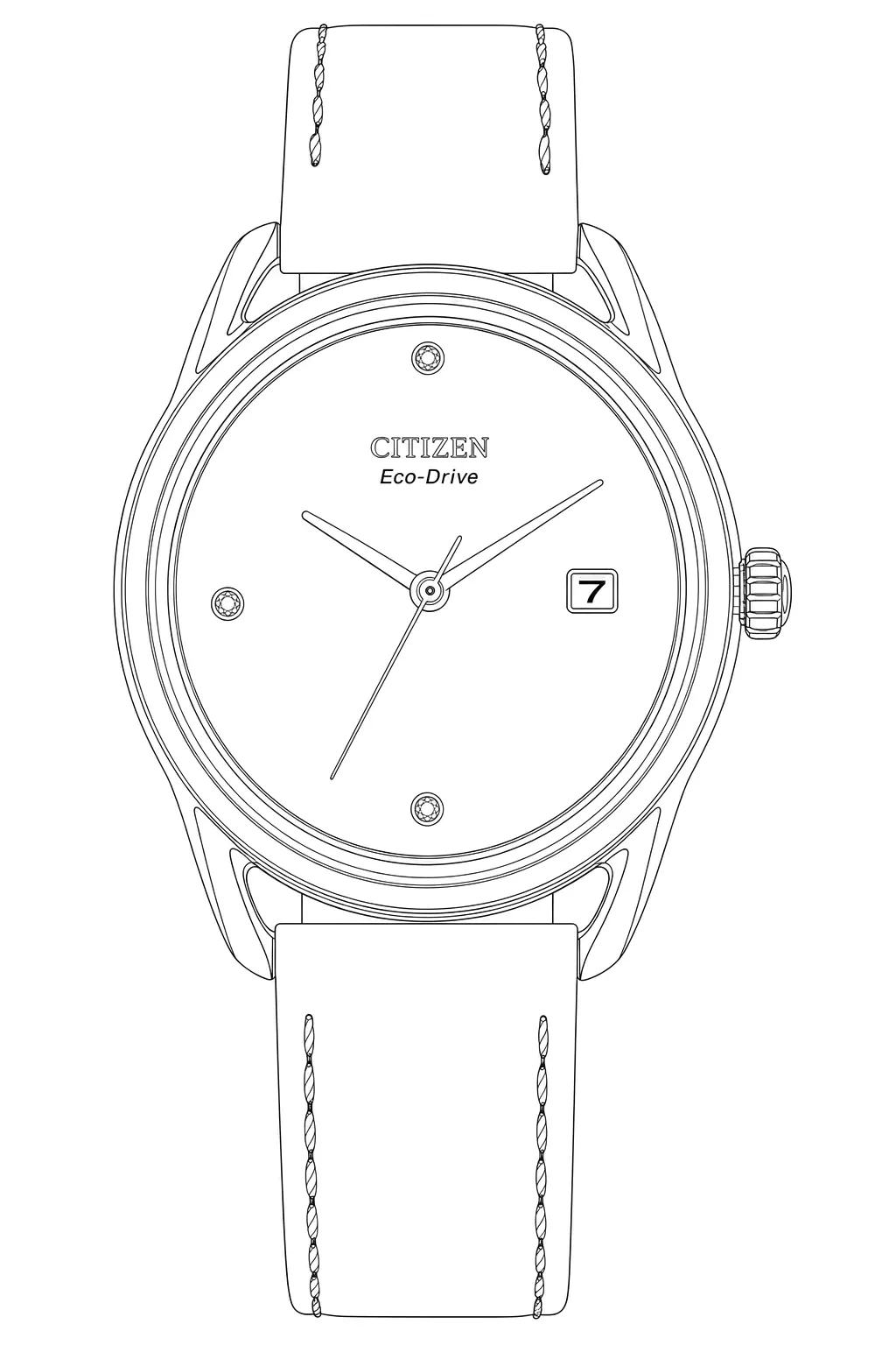 Watch technical diagram