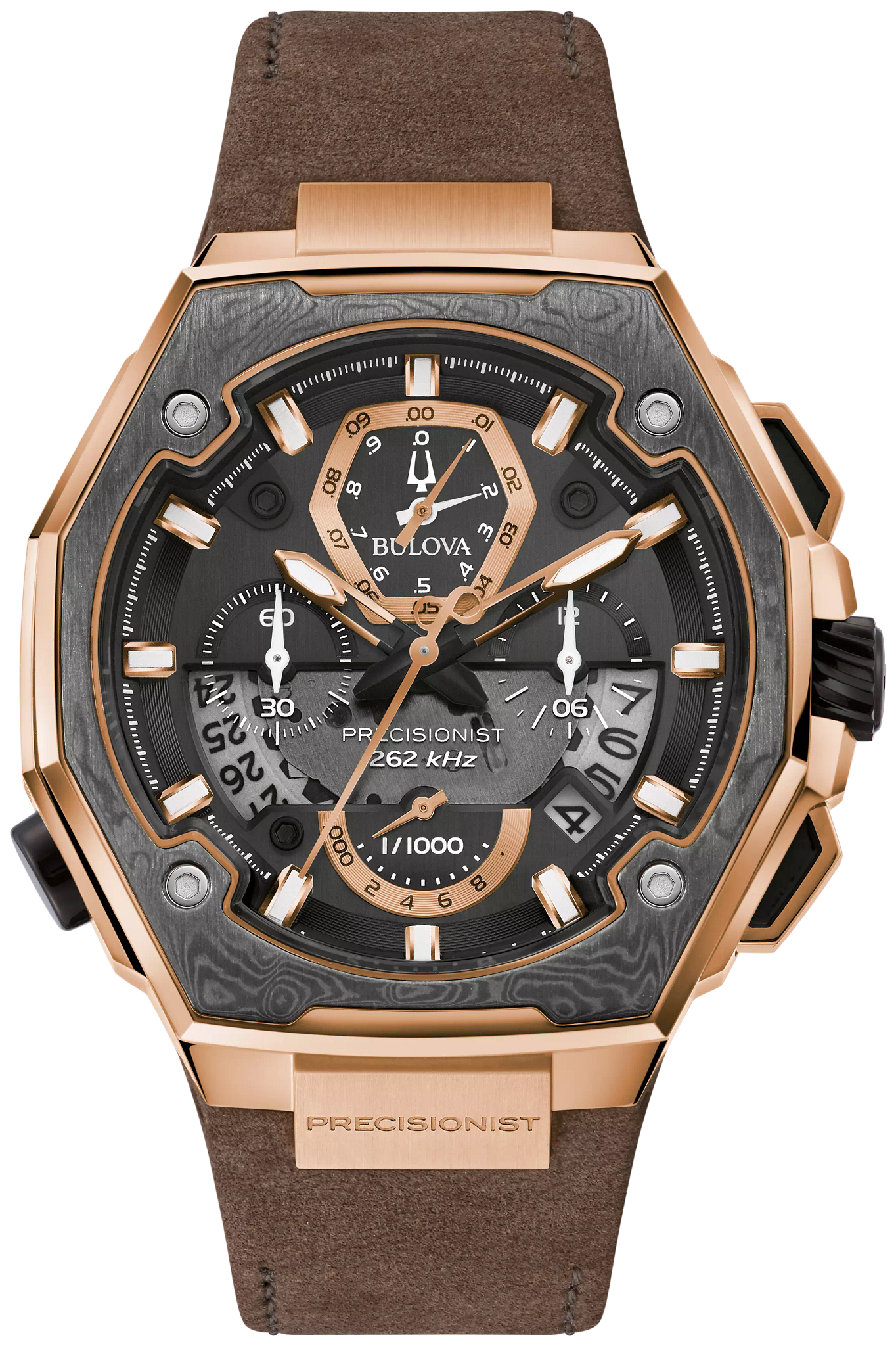 Bulova Mens Precisionist X Diamond Dial Rose Tone Watch 97D129 –  FiveStarJewelers.com