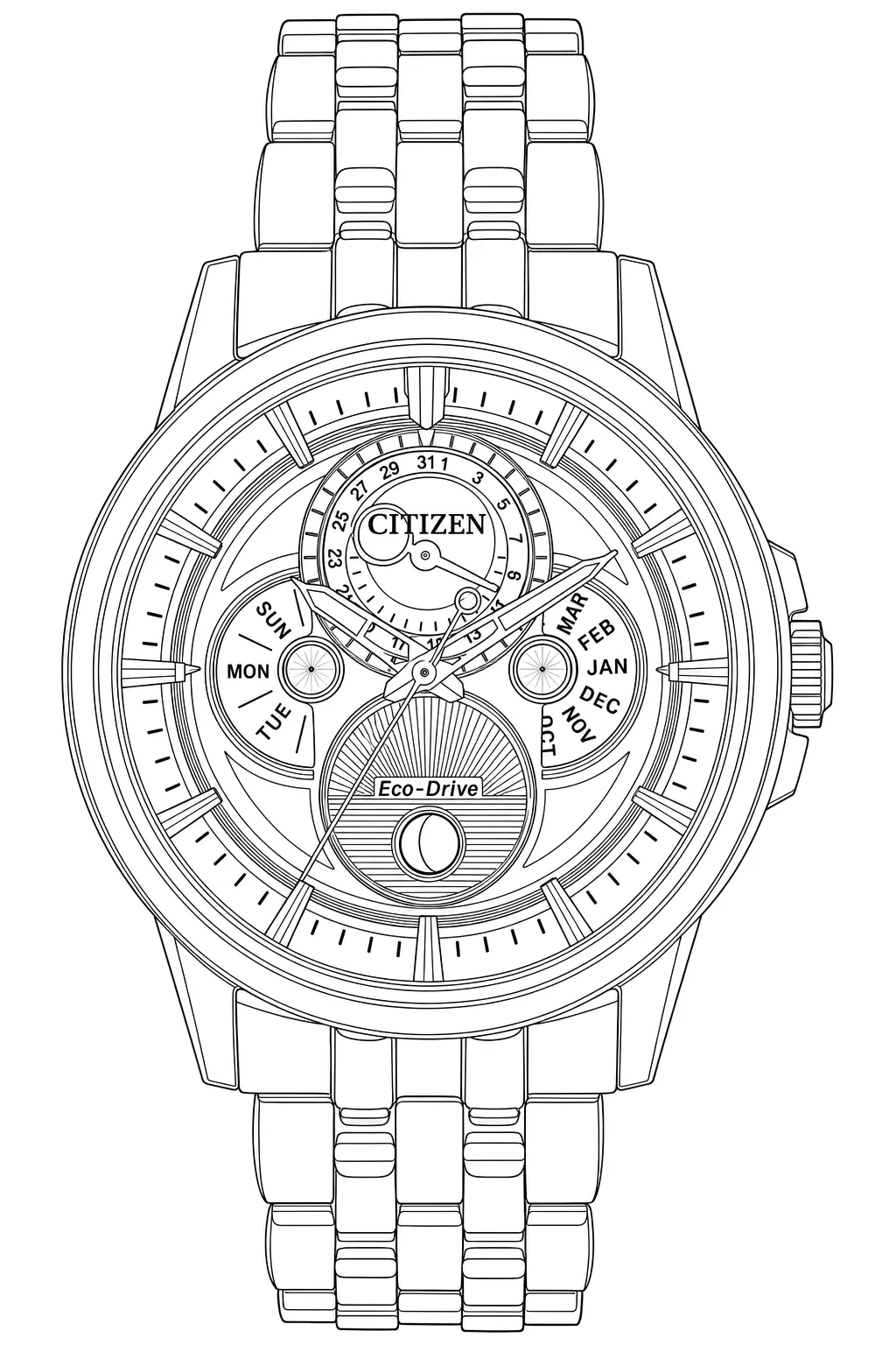 Watch technical diagram