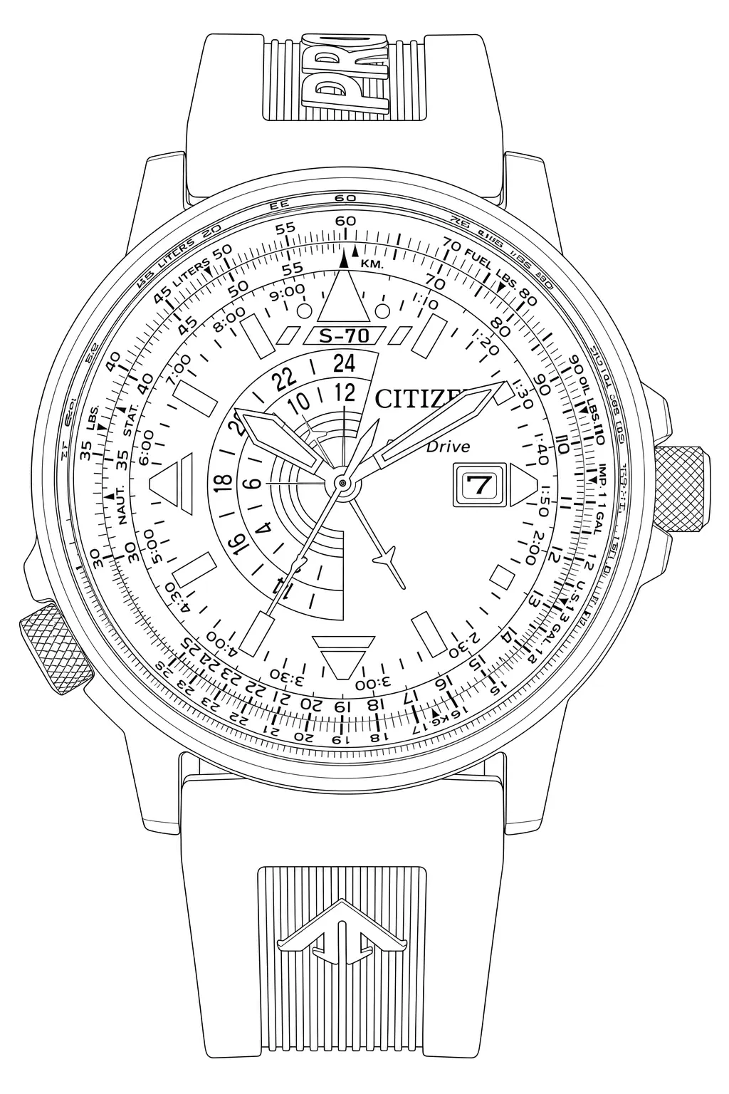Watch technical diagram