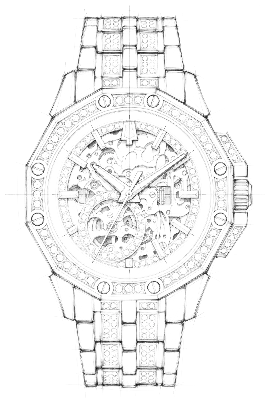 Watch technical diagram