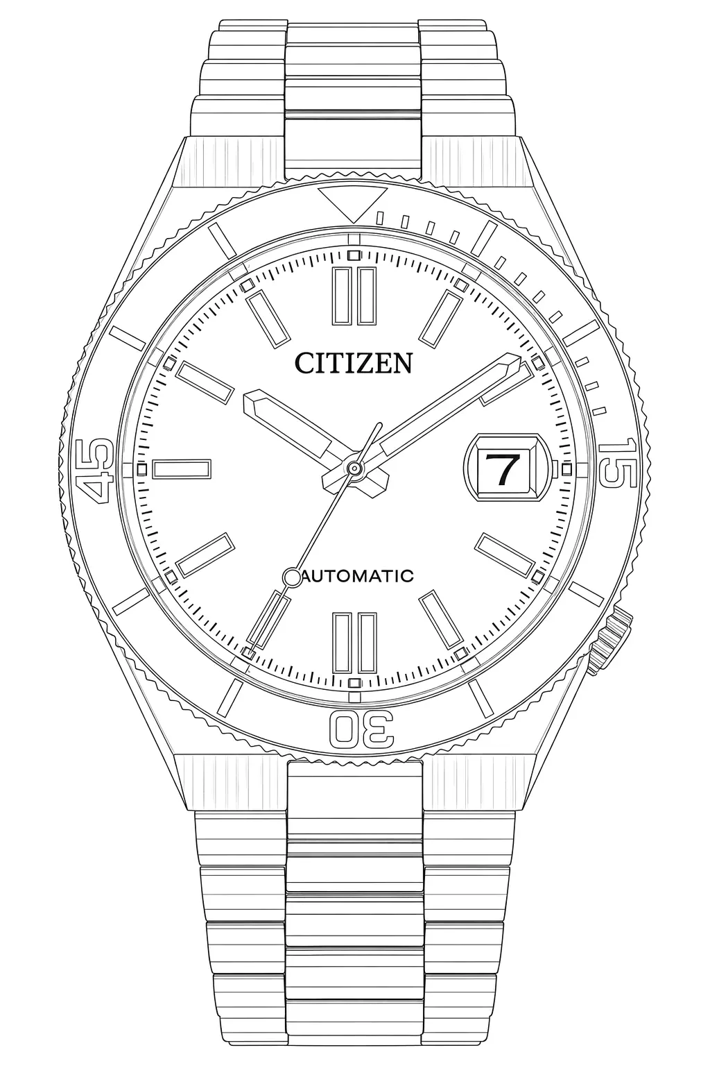 Watch technical diagram