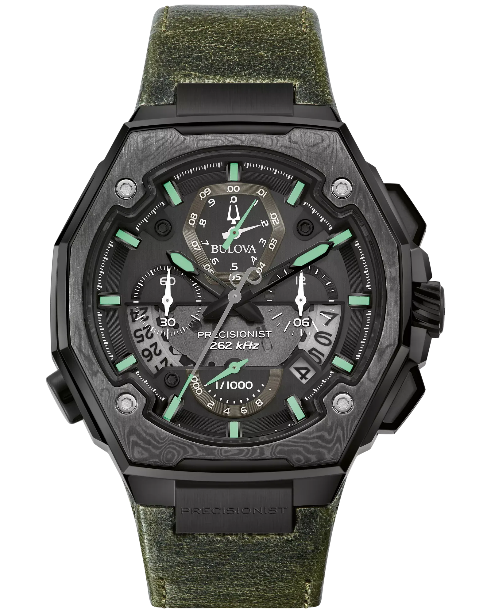 Bulova Black Dial Leather Strap Series X SE 98B355 — Black