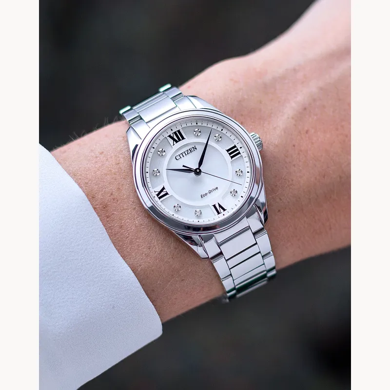 Arezzo Silver-Tone Dial Stainless Steel Bracelet EM0870-58A | CITIZEN Arezzo Silver-Tone Dial Stainless Steel Bracelet EM0870-58A | CITIZEN