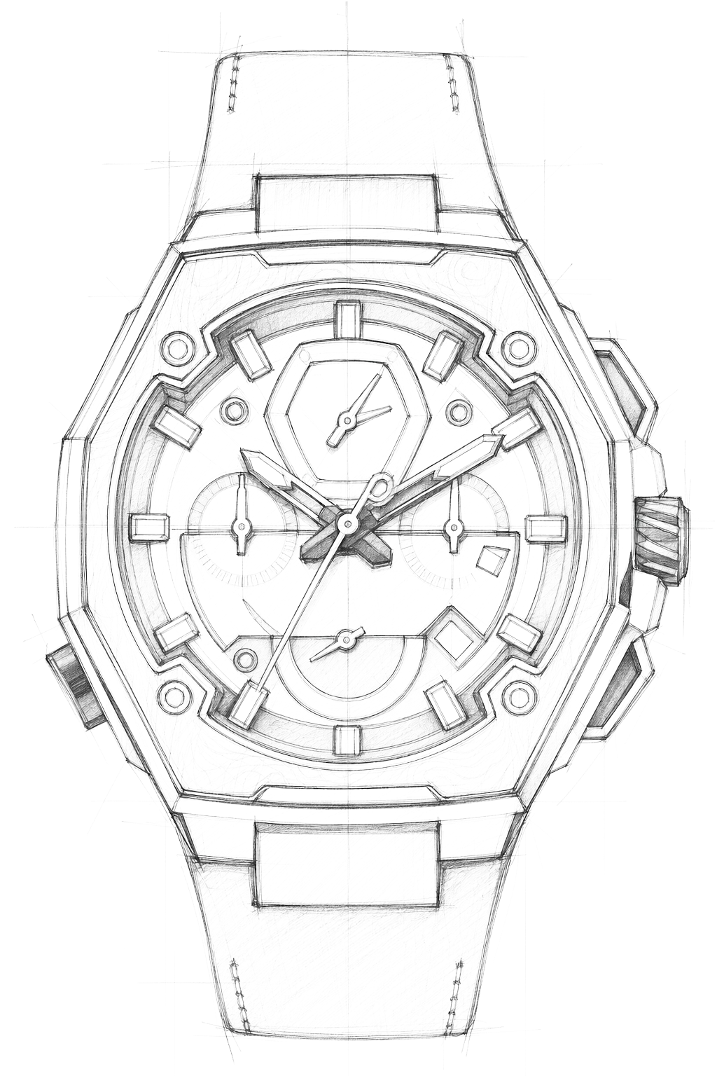 Watch technical diagram