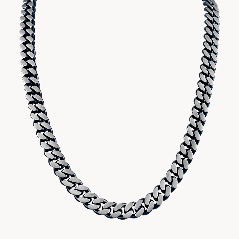 Iconic, Silver-Tone Stainless Steel Buddha Curb Chain Necklace, In stock!