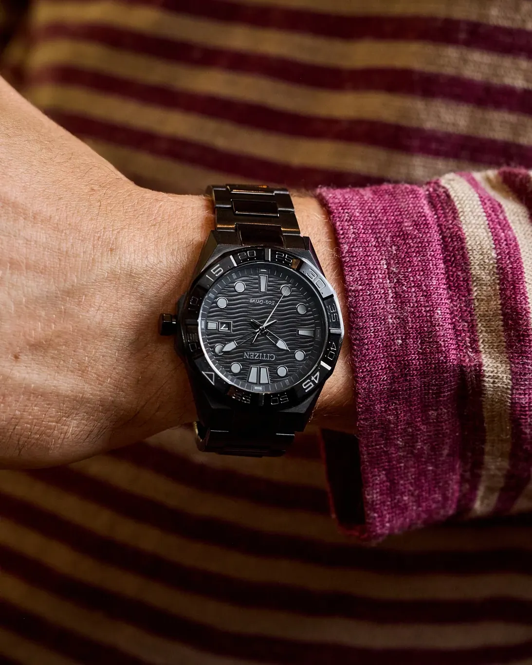 Brycen Black Dial Stainless Steel Bracelet AW1855-52E | CITIZEN