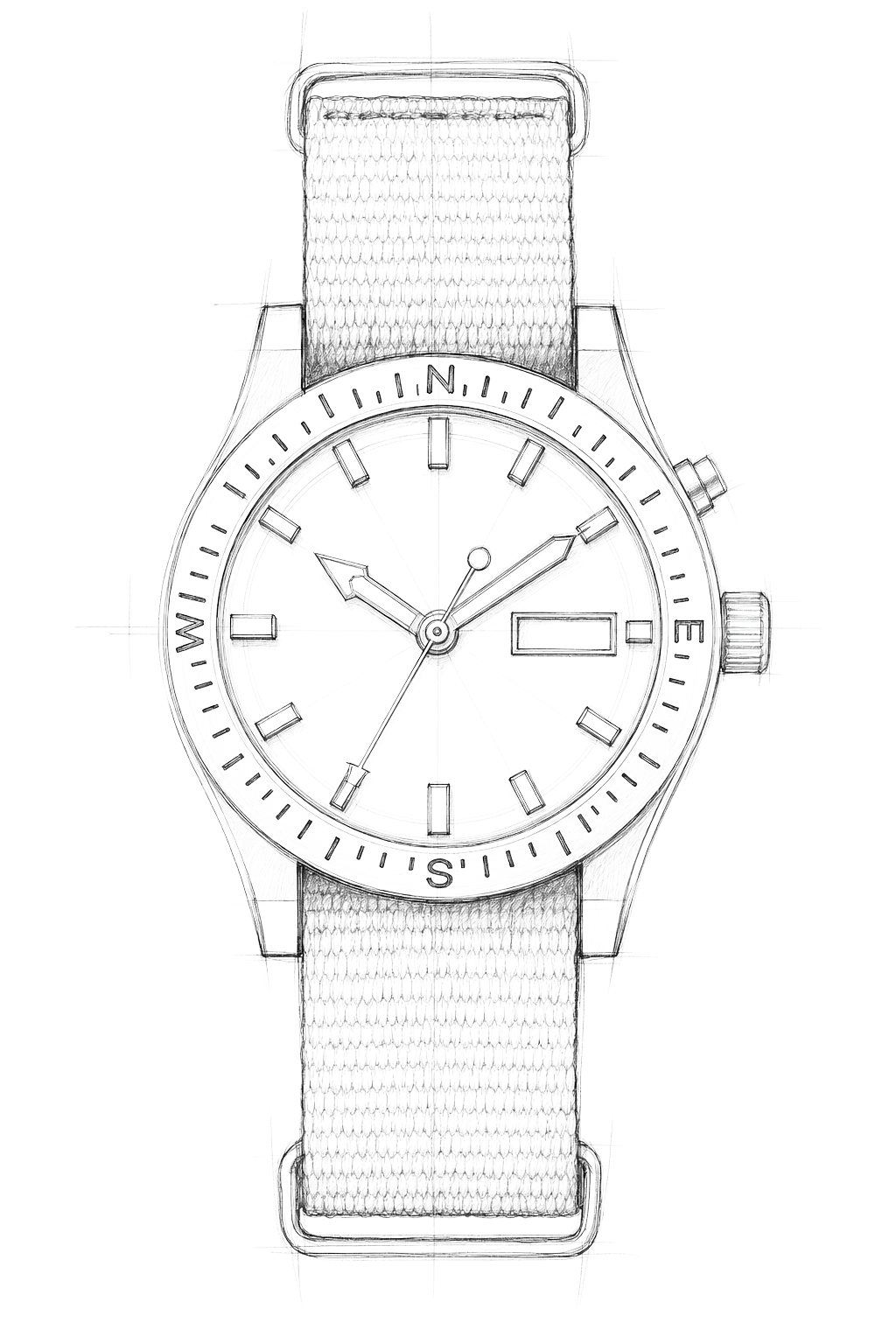 Watch technical diagram