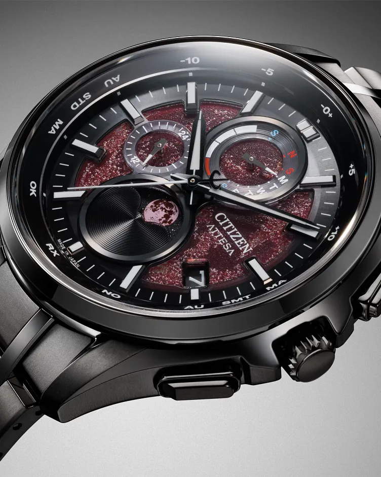 ATTESA Red Dial Super Titanium with DLC Coating Bracelet BY1005 ATTESA Red Dial Super Titanium with DLC Coating Bracelet BY1005
