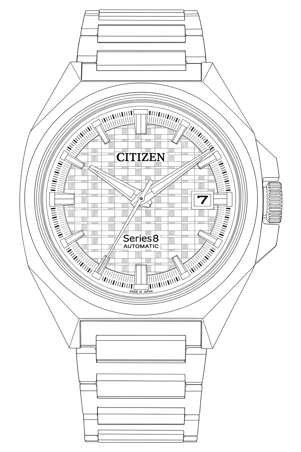 Watch technical diagram