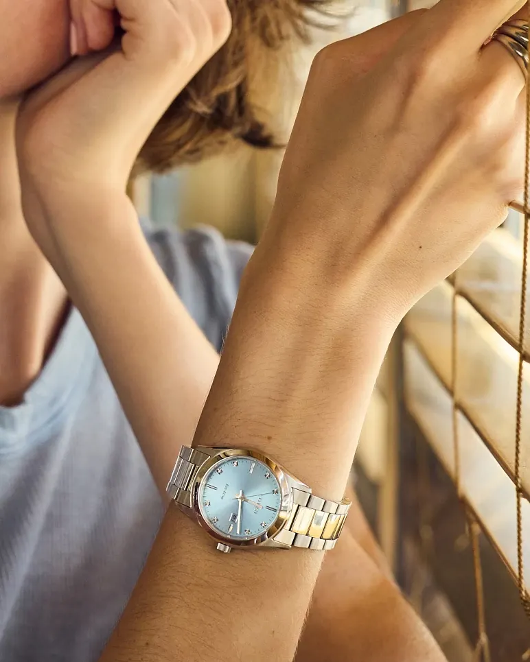 (Bracelet Watch) - Light Blue Premium Quality Velvet Necklace Pendant Watch Bracelet Jewellery Box Packaging Mother's Day Anniversary Gift for He Women\u0027s Diamond Watch Rolex Datejust 26mm Blue Dial