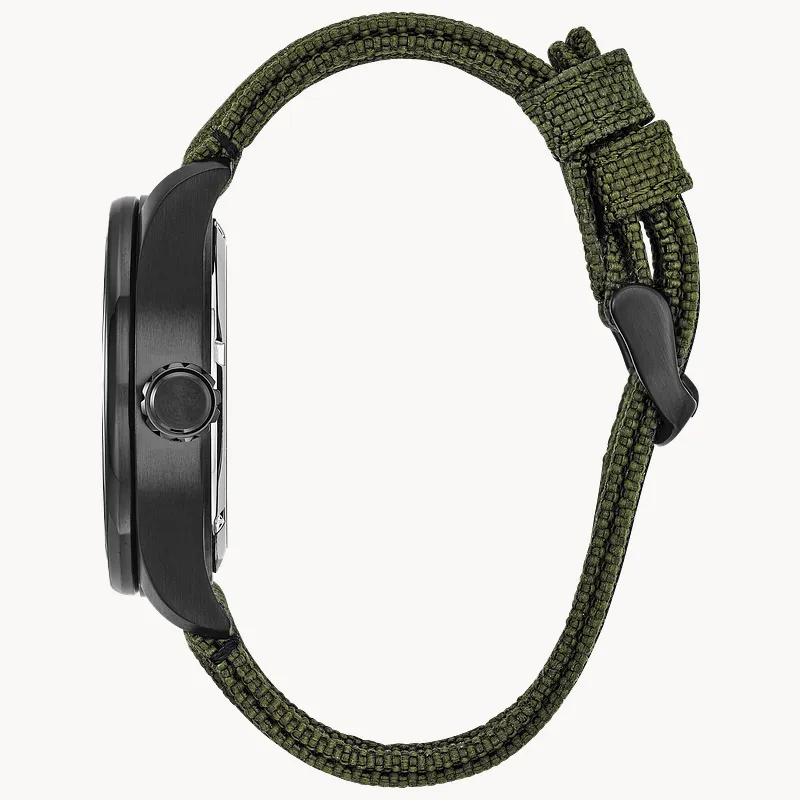 Chandler Men s Eco Drive BU2055 16E Dark Green Strap Watch CITIZEN